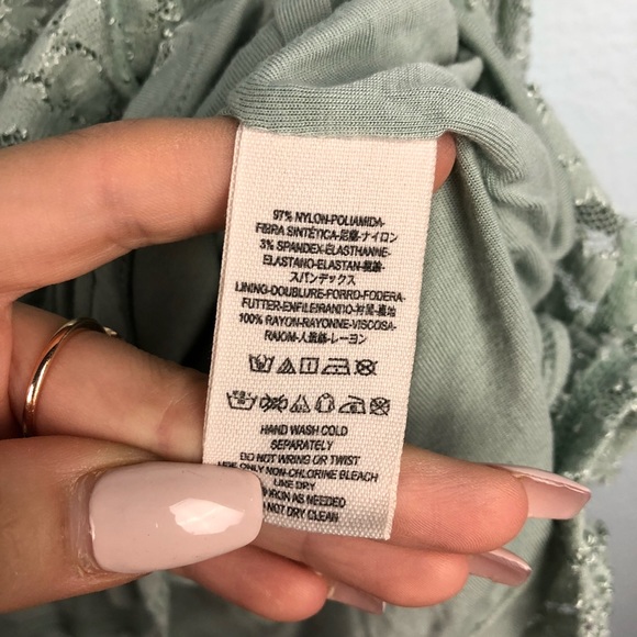 Free People • Mint Lace Keyhole Mini Skater Dress - Picture 5 of 8